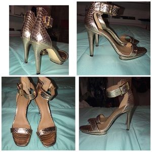 Calvin Klein Rose Gold Metallic Heels 9